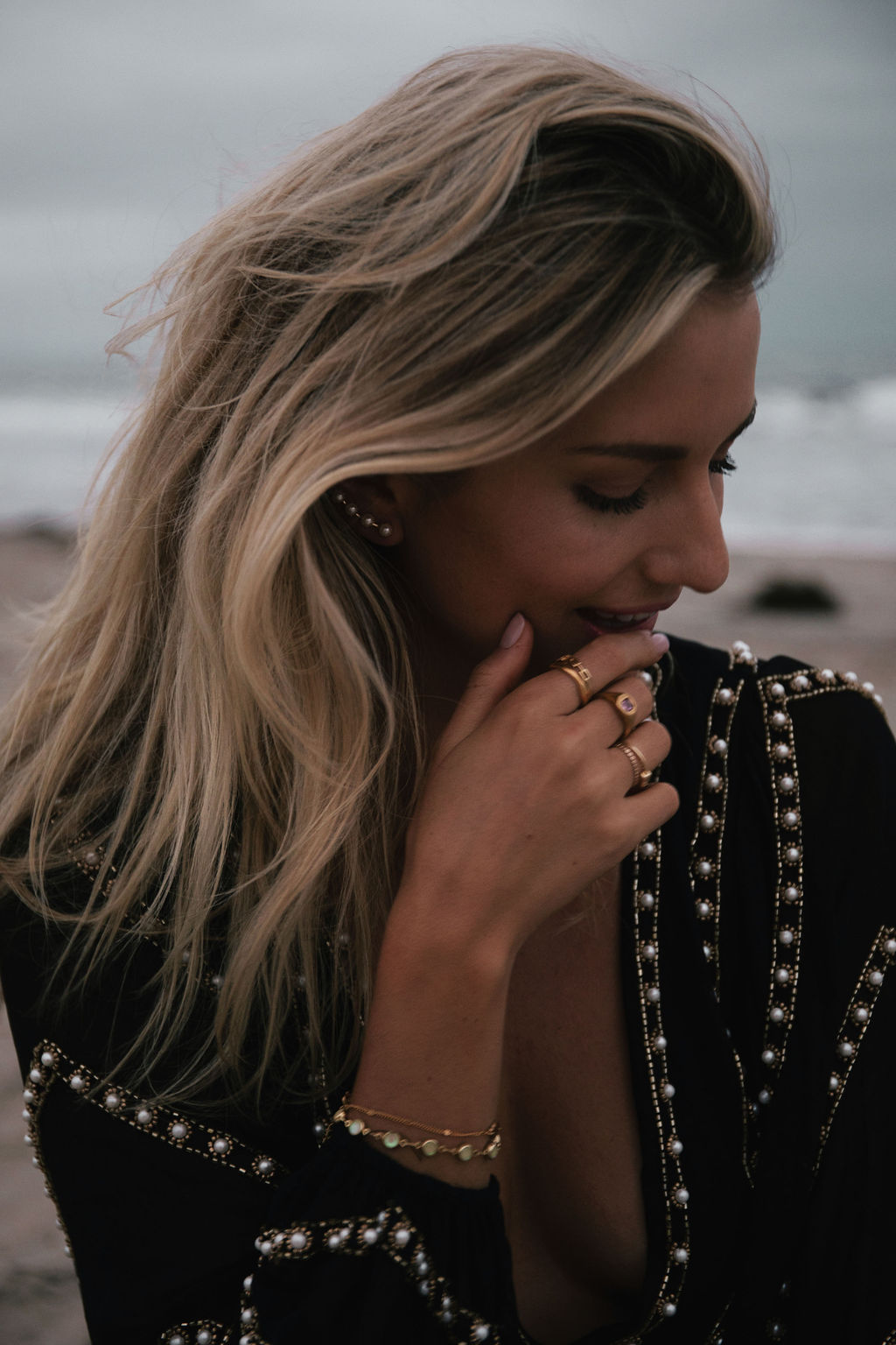 Gold Filled Pearl Ear Climber