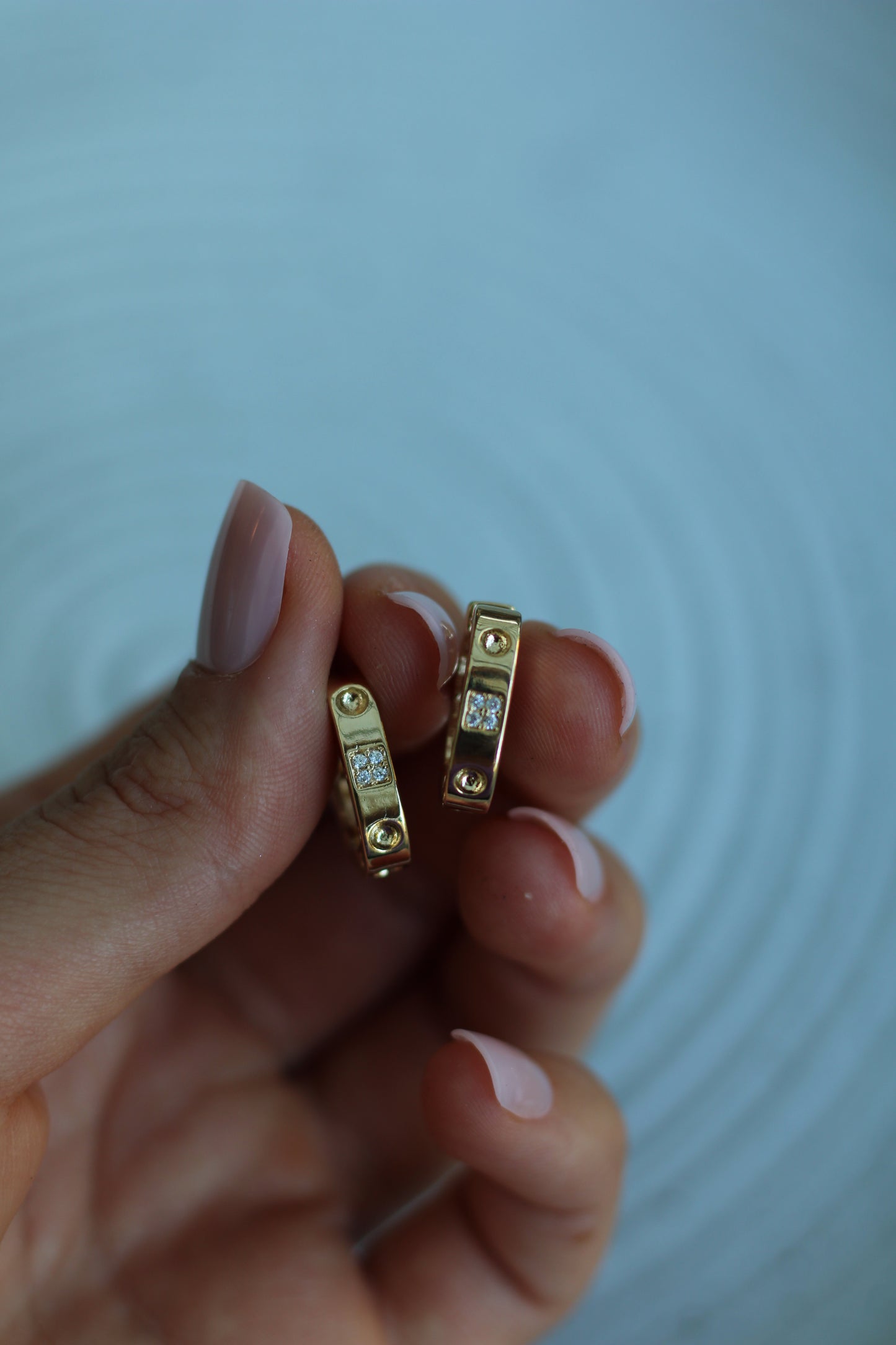 Gold Filled Rectangular Hoops