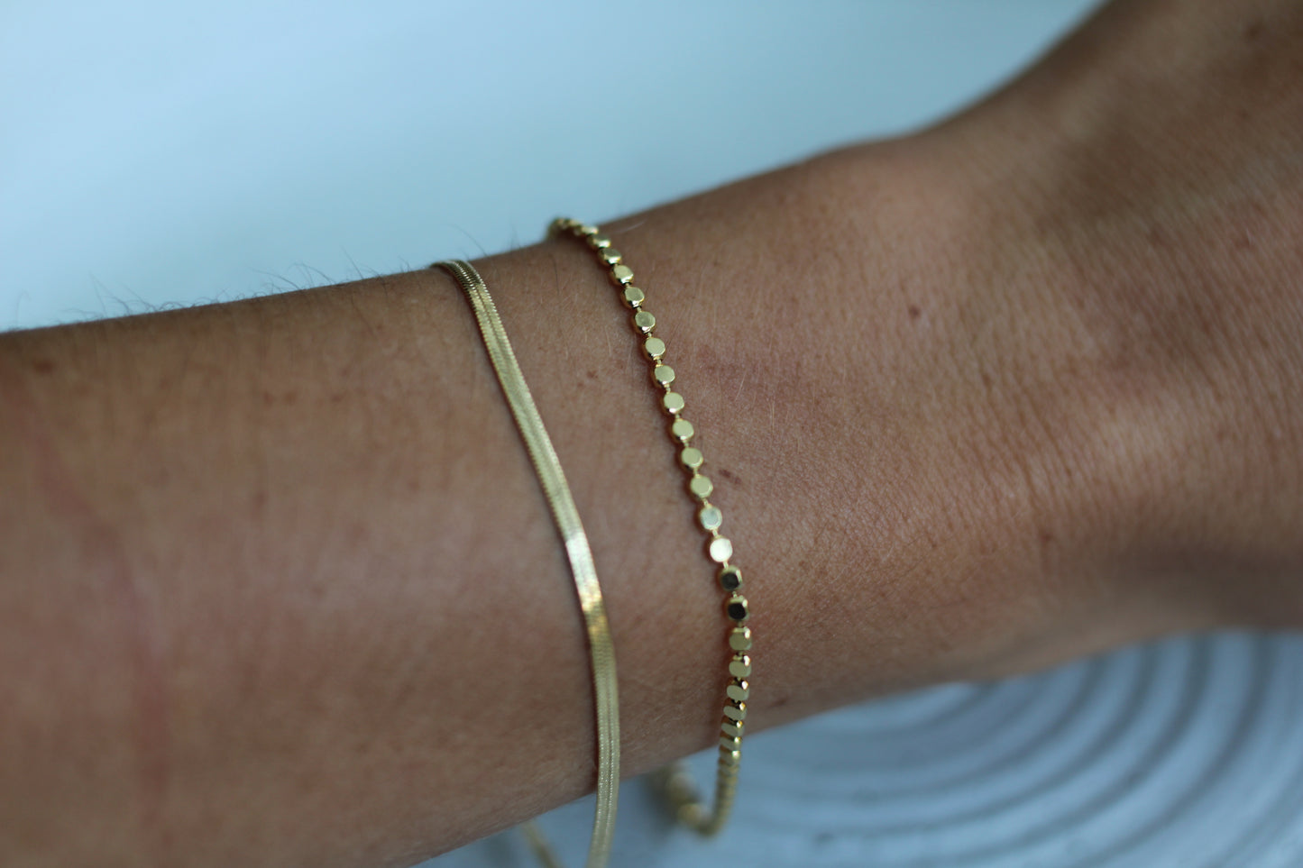 Gold Filled Herringbone Bracelet