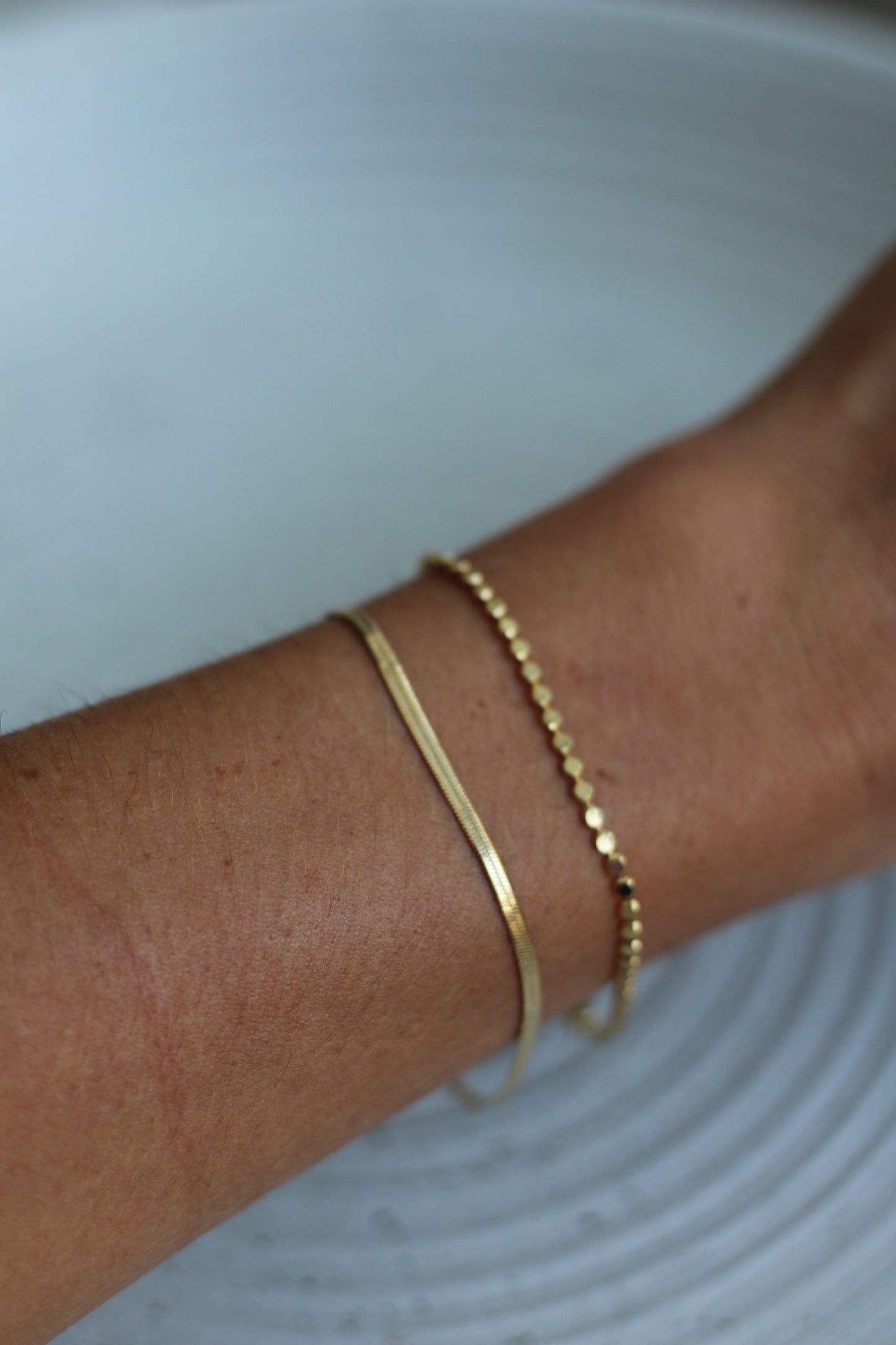 Gold Filled Herringbone Bracelet