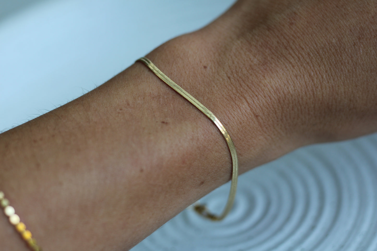 Gold Filled Herringbone Bracelet