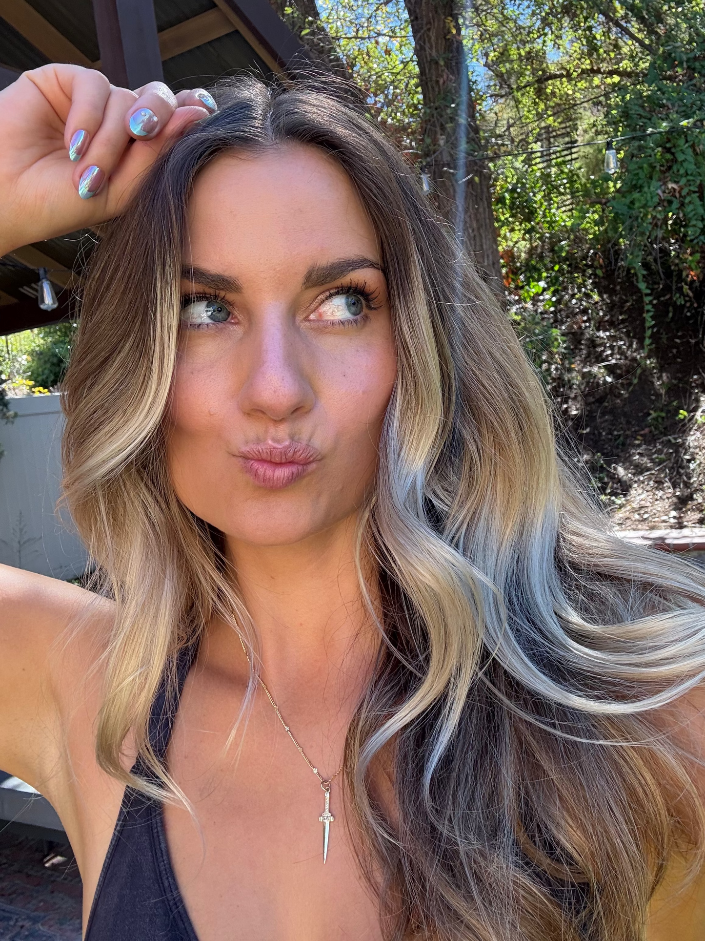 "Her Silent Armor" Dagger Necklace With Cubic Zirconia