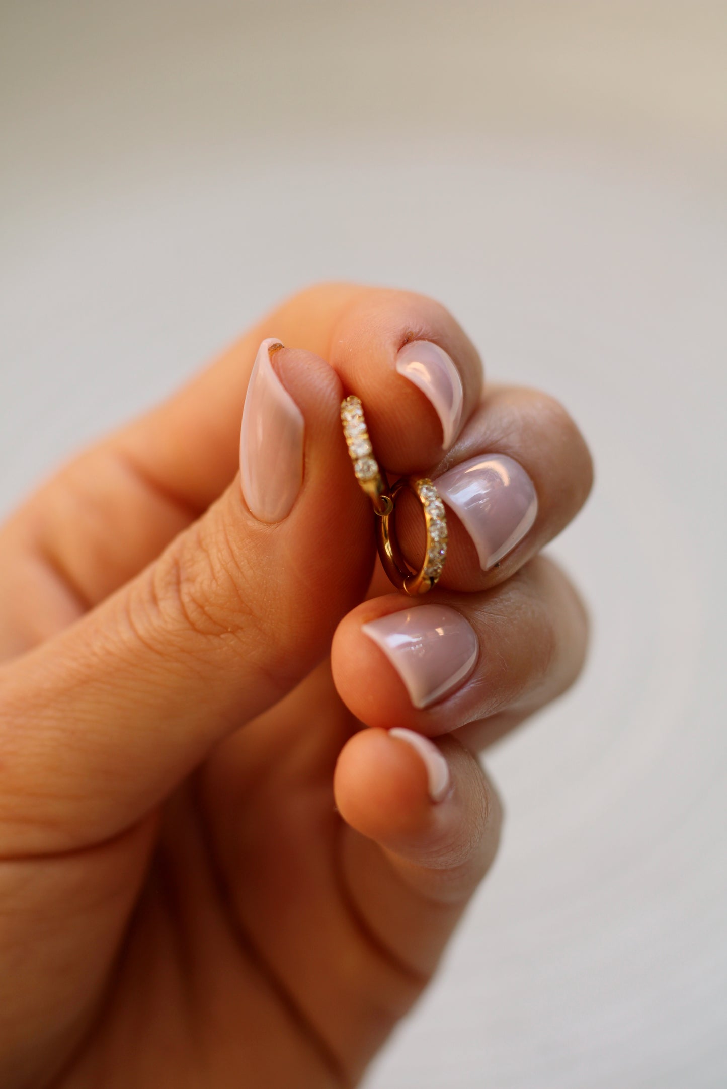 Gold Cubic Zirconia Huggies