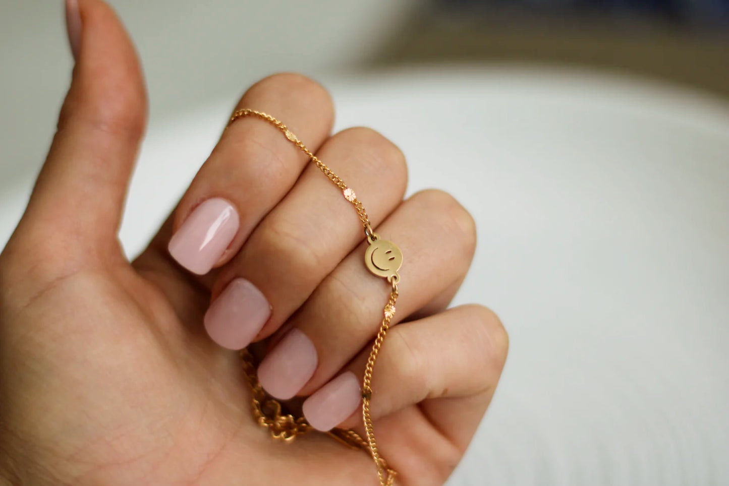 Gold Smiley Bracelet