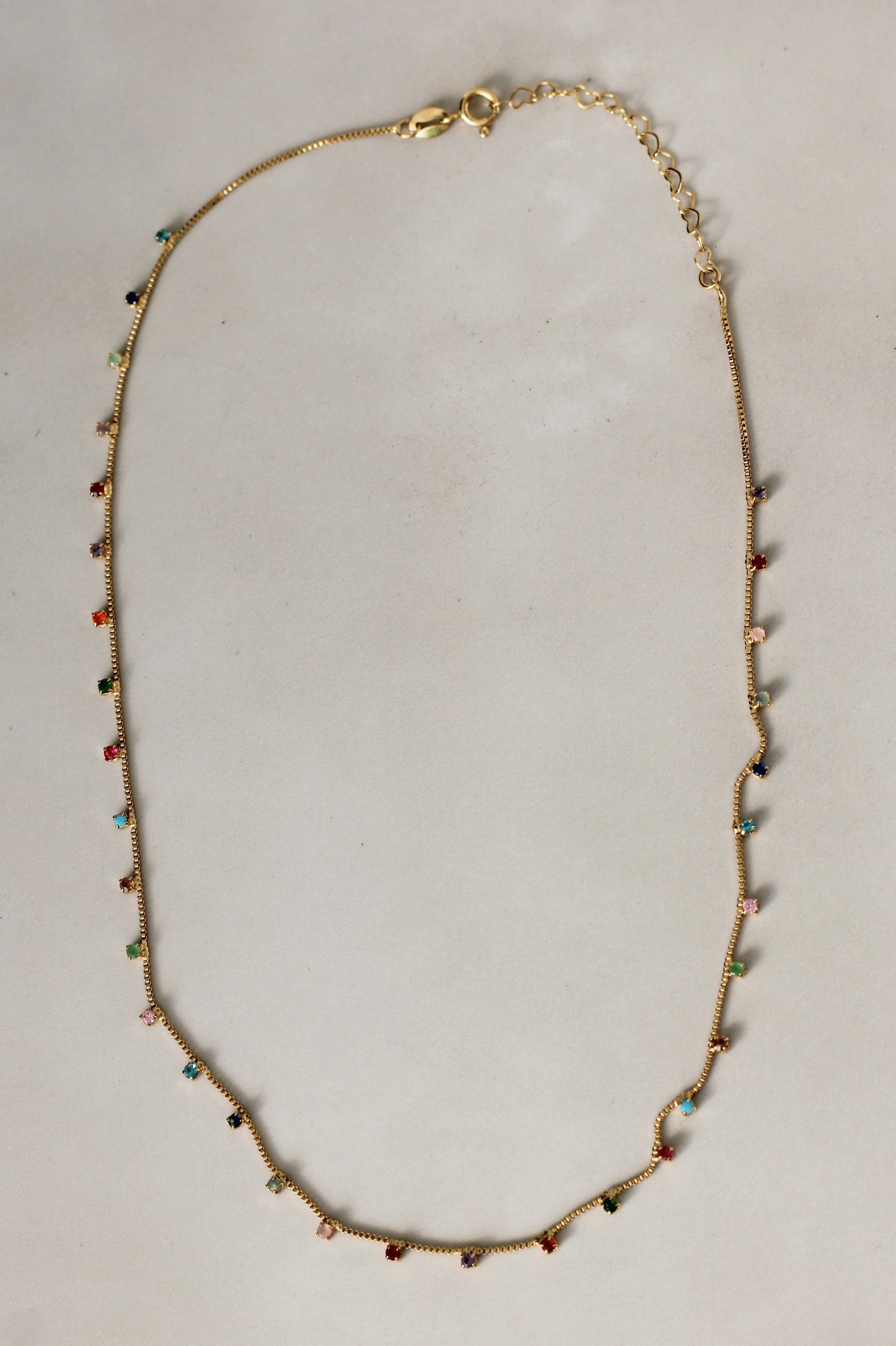 Gold Filled Rainbow Necklace