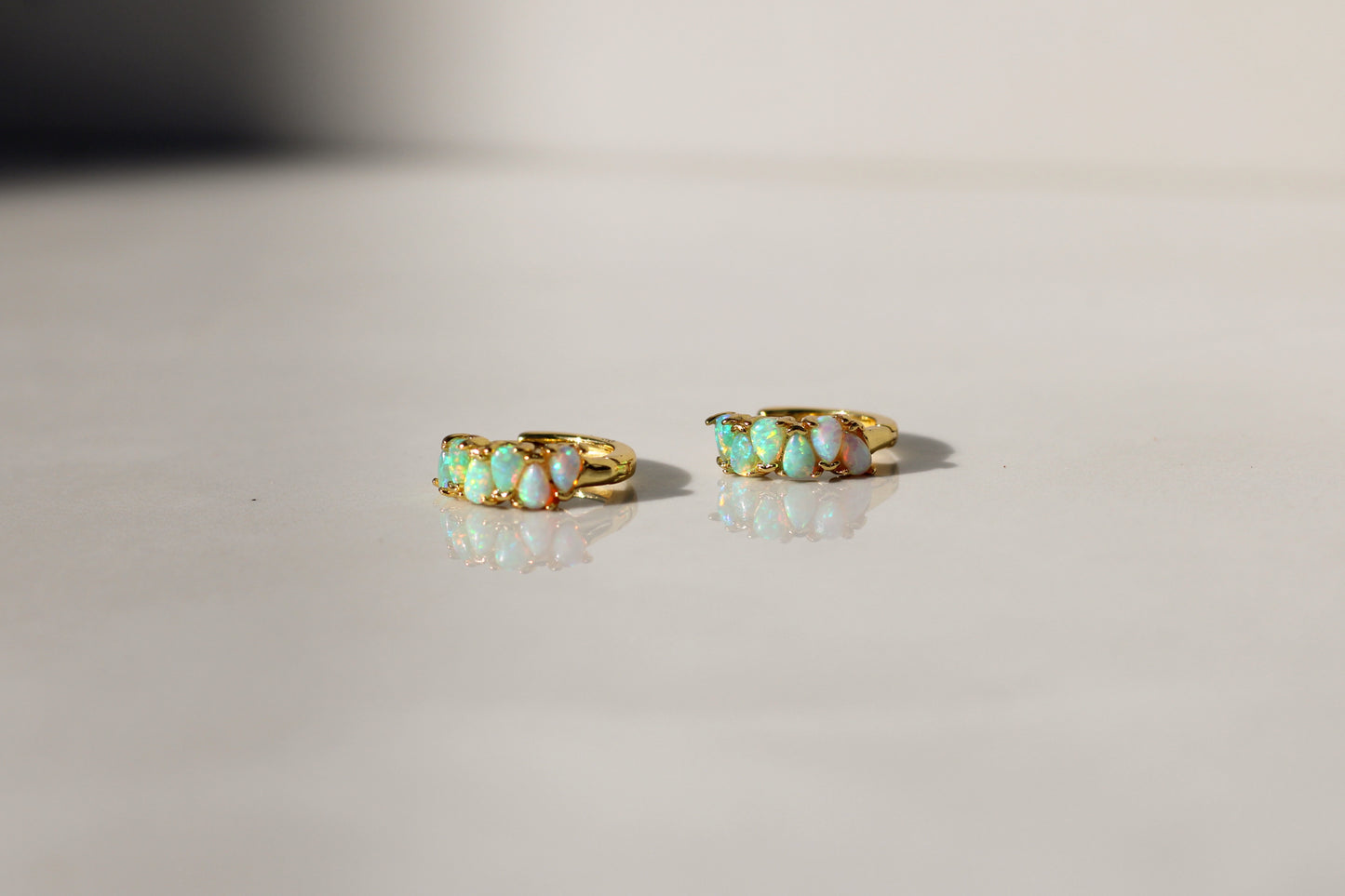 Aurora Chunky Opal Huggies