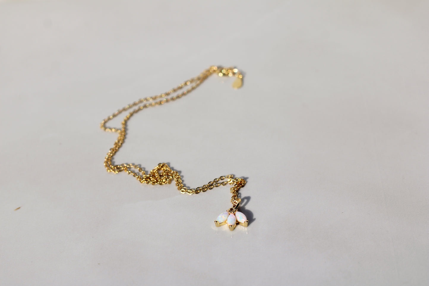 Luna Cascade Opal Gold Necklace