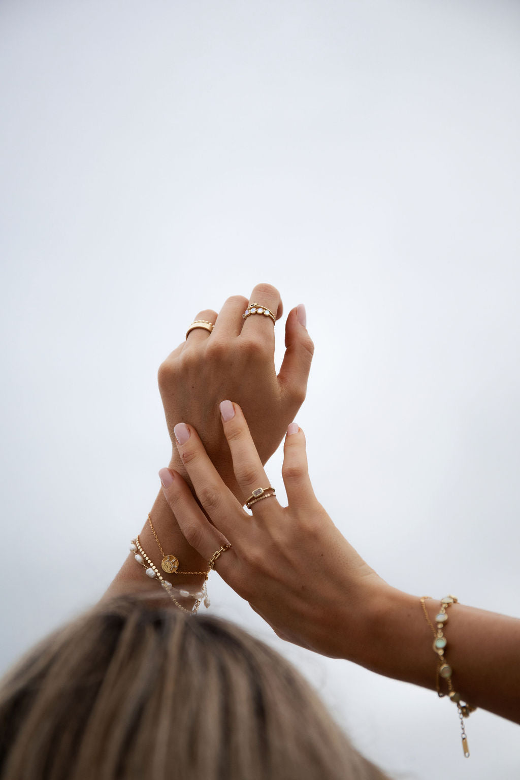 14K Gold Filled Thin Flat Beaded Ring