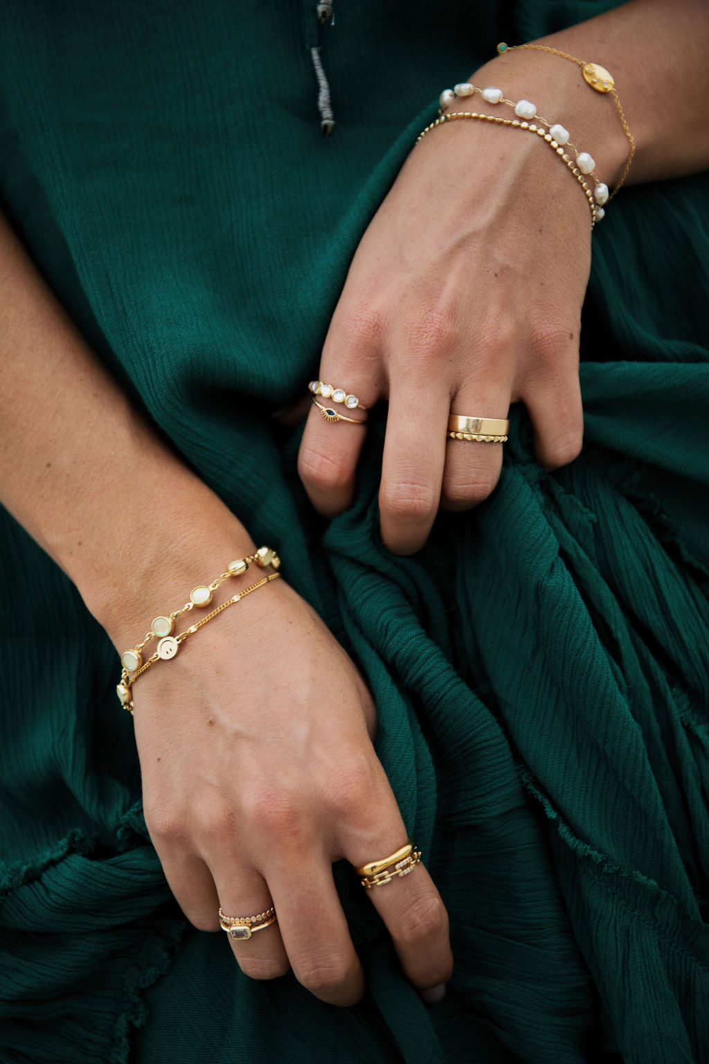 18k Gold Filled Spiked Band Ring