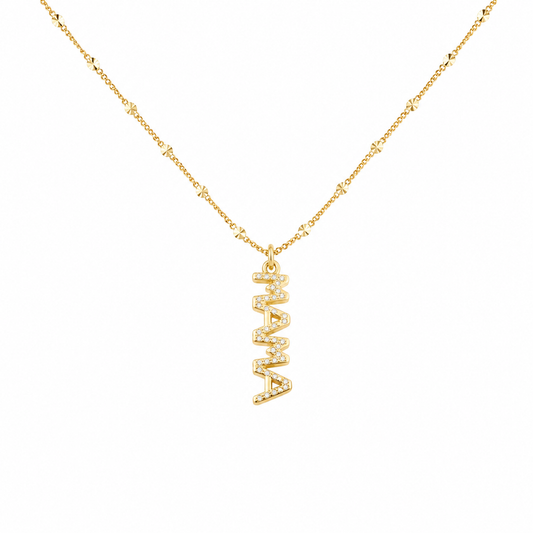 MAMA gold dotted necklace