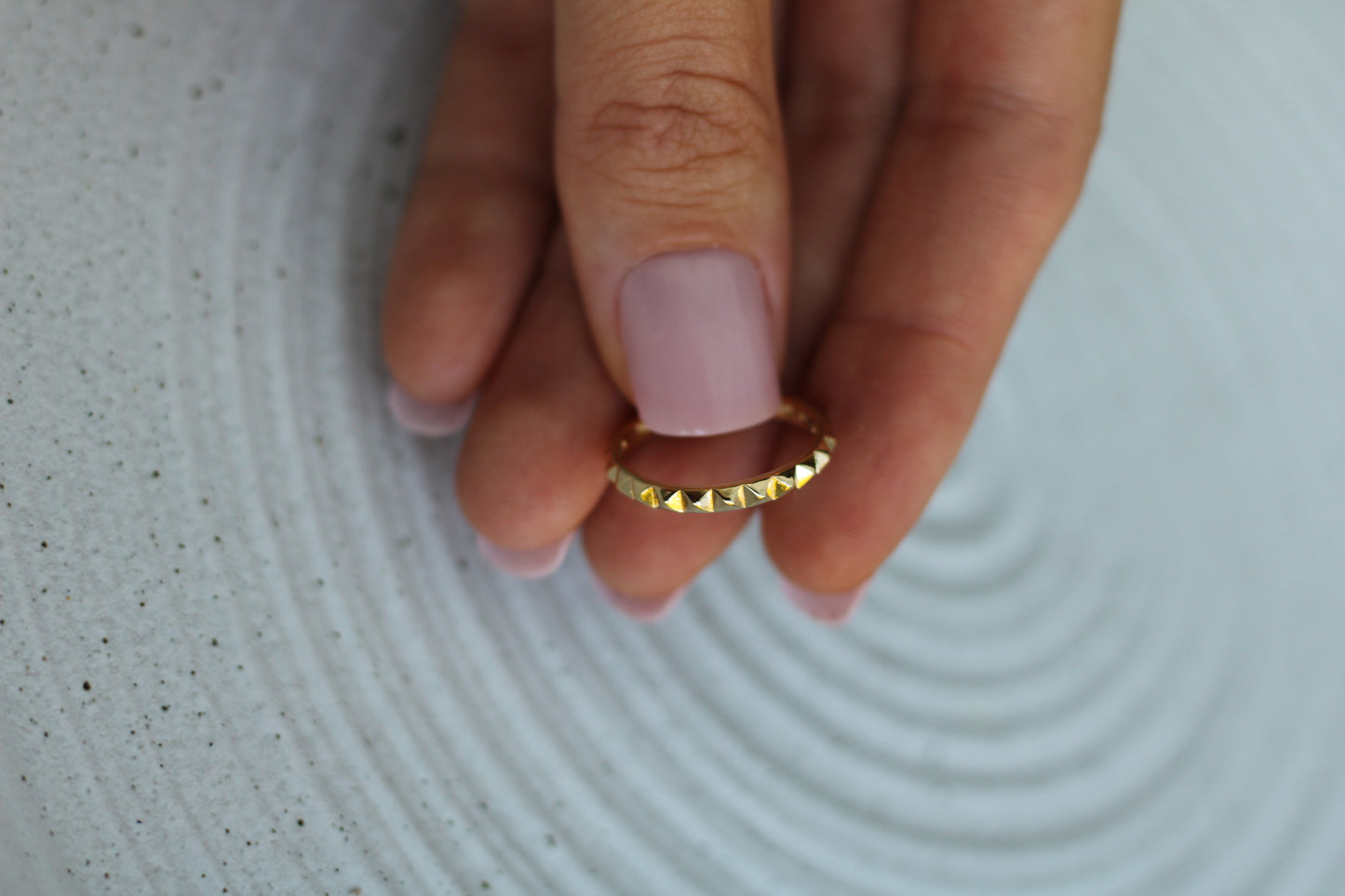 18k Gold Filled Spiked Band Ring