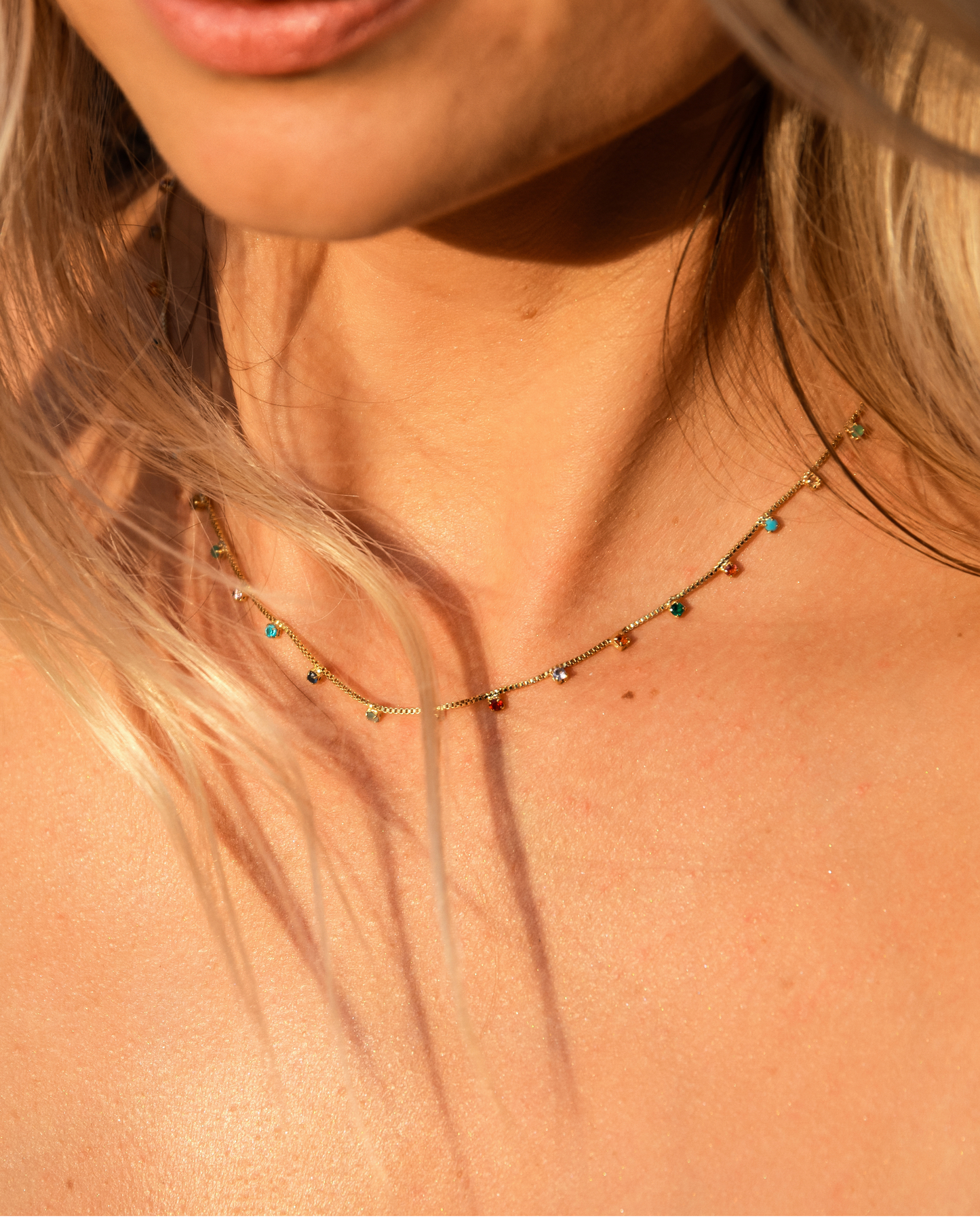 Gold Filled Rainbow Necklace