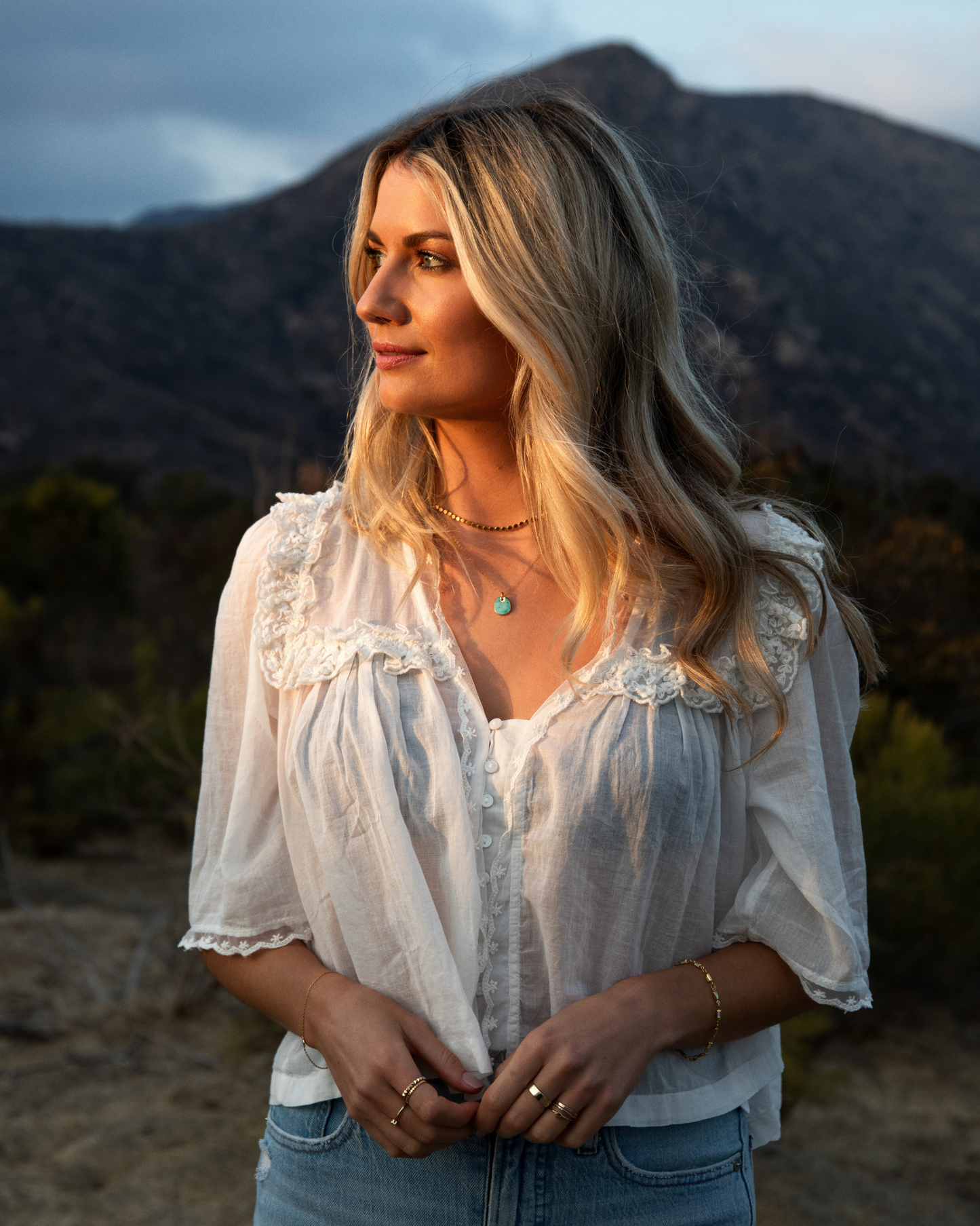 Gold Flat Beaded Choker Necklace