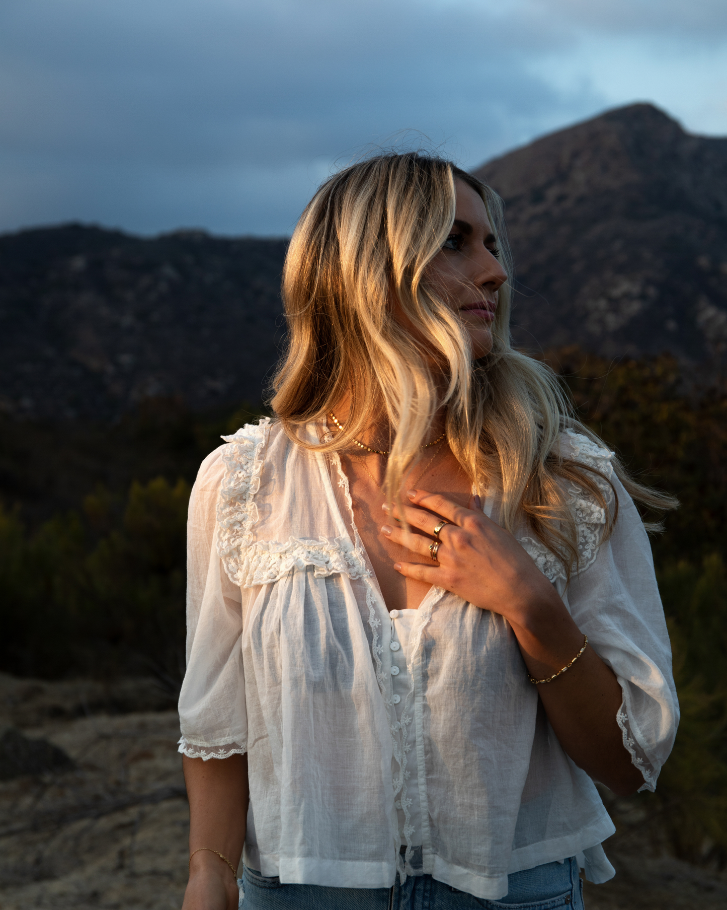 Gold Flat Beaded Choker Necklace