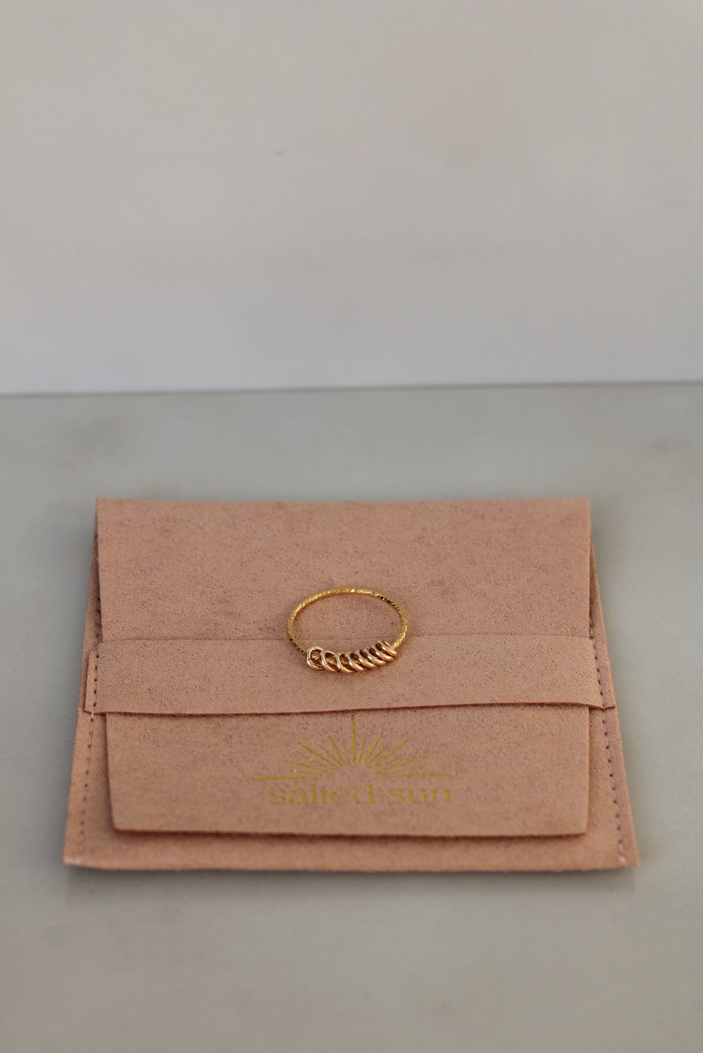 Gold Filled Tiny Hoops Fidget Ring