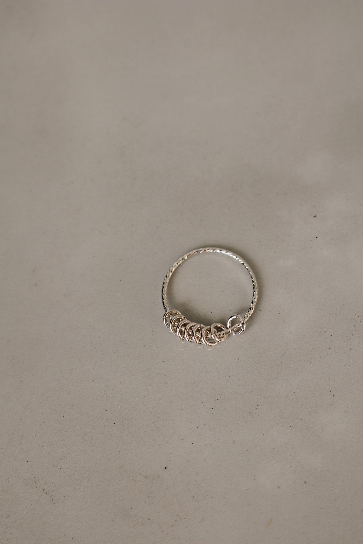 Tiny Hoops Fidget Sterling Silver Ring