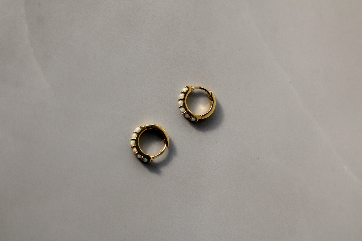Stardust Opal Gold Huggies