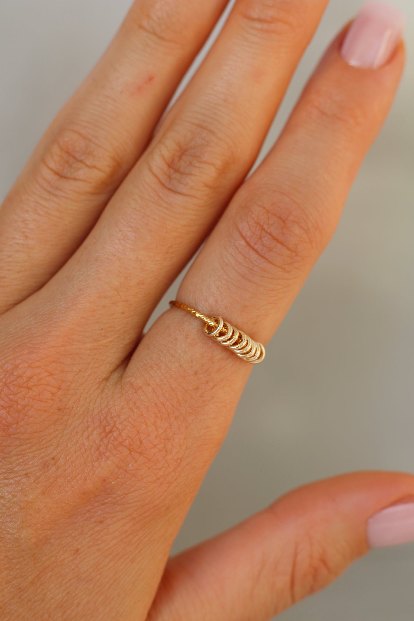 Gold Filled Tiny Hoops Fidget Ring