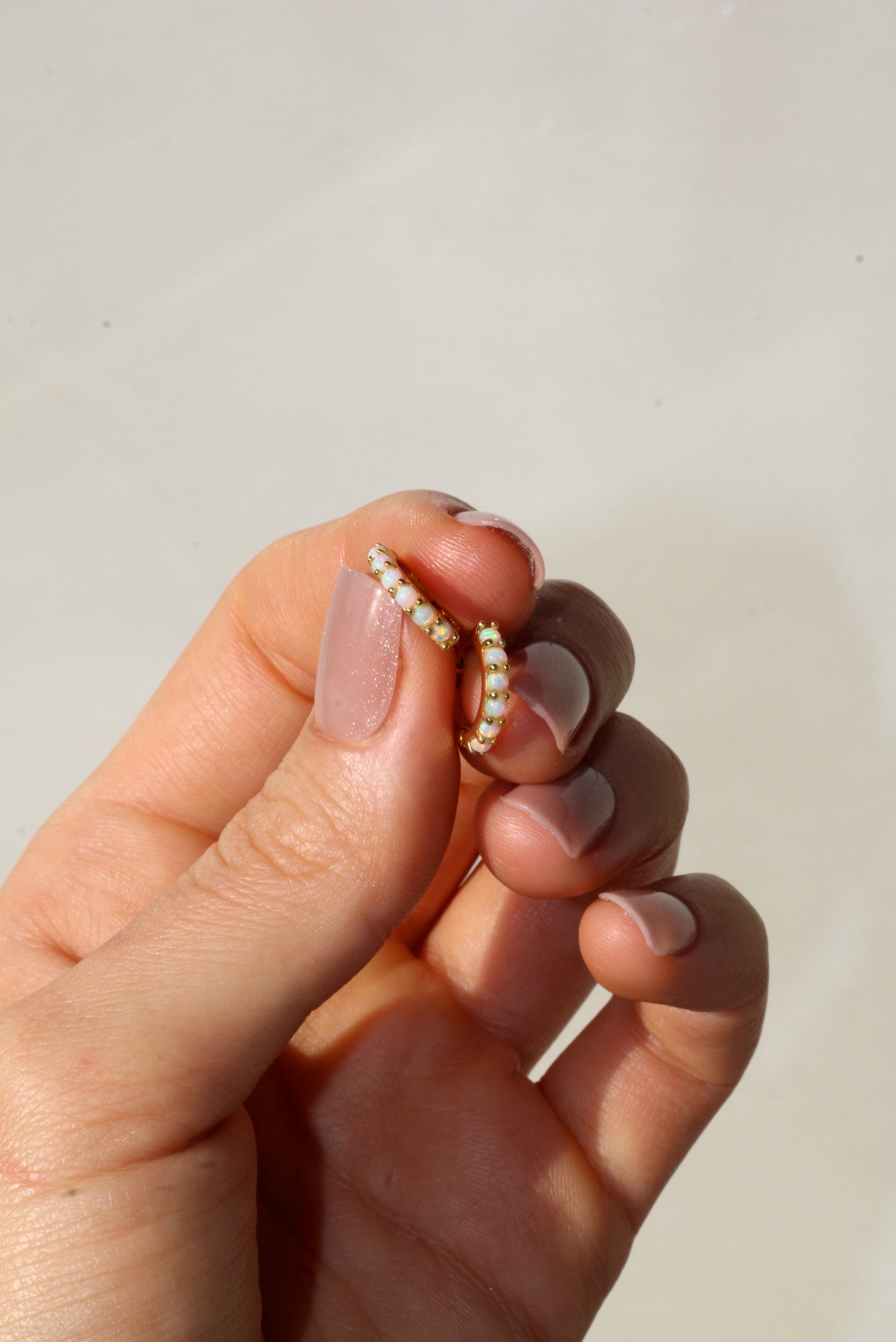 Stardust Opal Gold Huggies