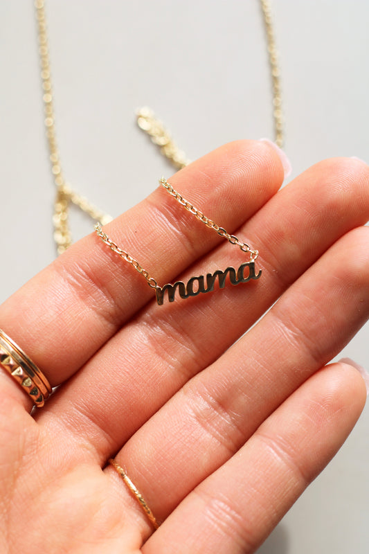 18k Gold Filled Mama Necklace